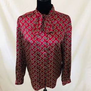 Preppy Tie Front Blouse